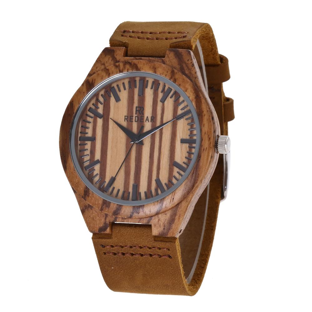 

Redear SJ1448-4 Wooden Quartz Watch-Men Zebrawood