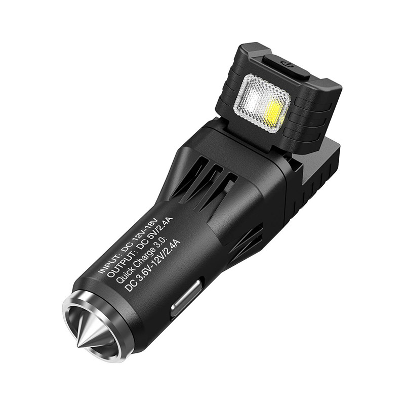 

Nitecore VCL10 Quick Charge 3.0 USB Car Charger with White & Red Flashlight 25 Lumens