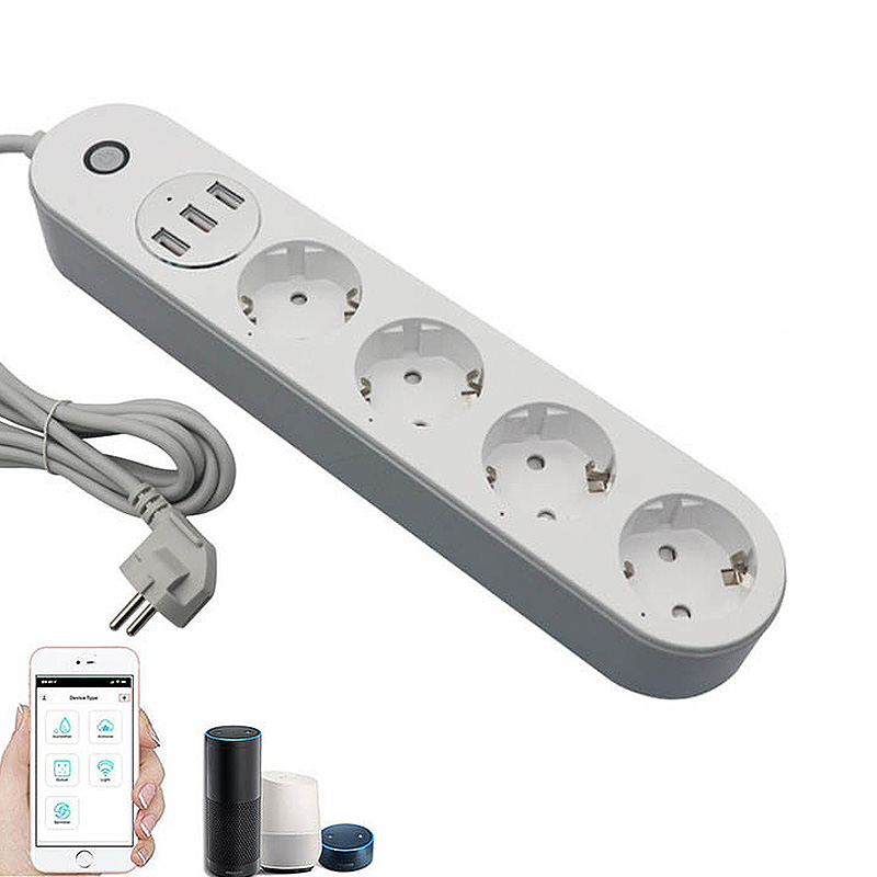 

SA-P402A Smart WiFi Power Strip Socket Surge Protector EU Plug