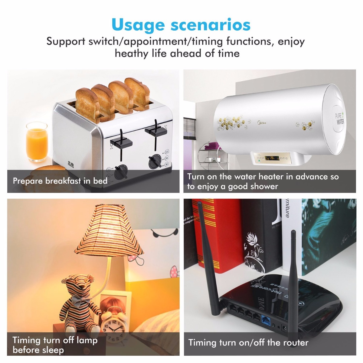 Wireless Smart Plug Outlet with Timing Function 