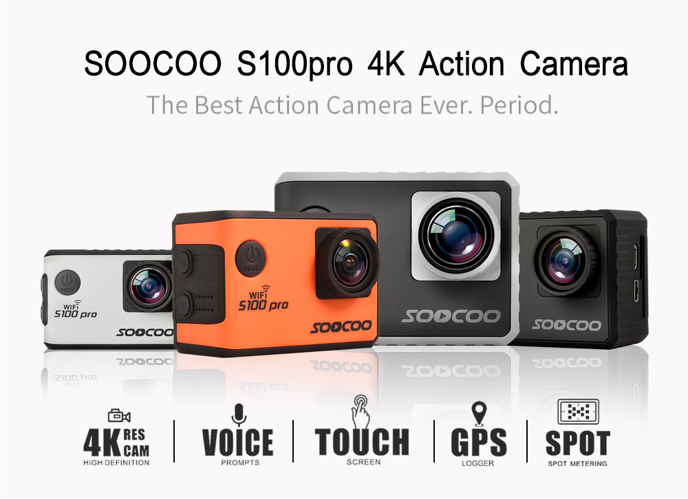 SOOCOO S100 Pro 4K Ultra HD Action Camera Support Wifi Touch Screen 