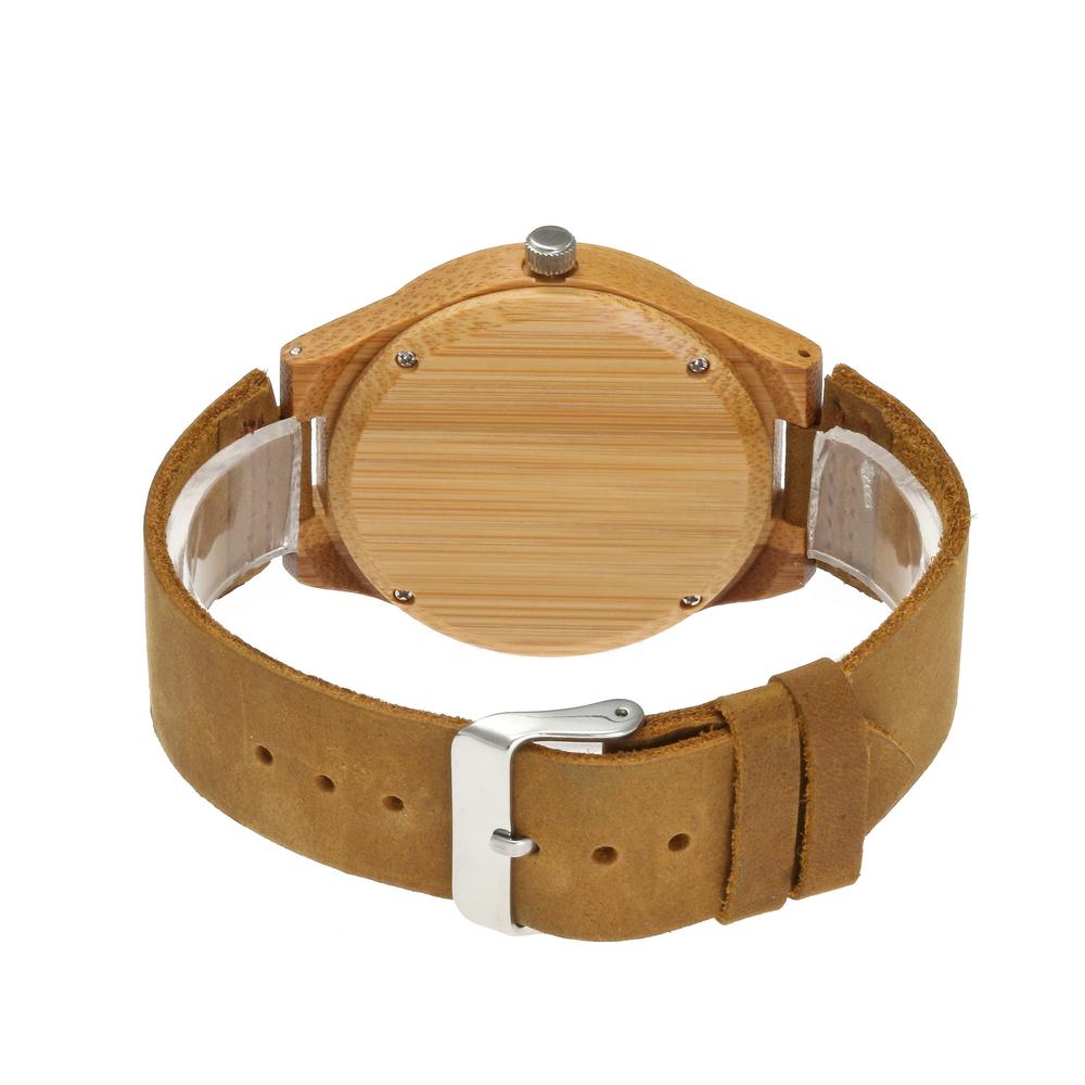Redear SJ1448-10 Wooden Quartz Watch-Male Brown