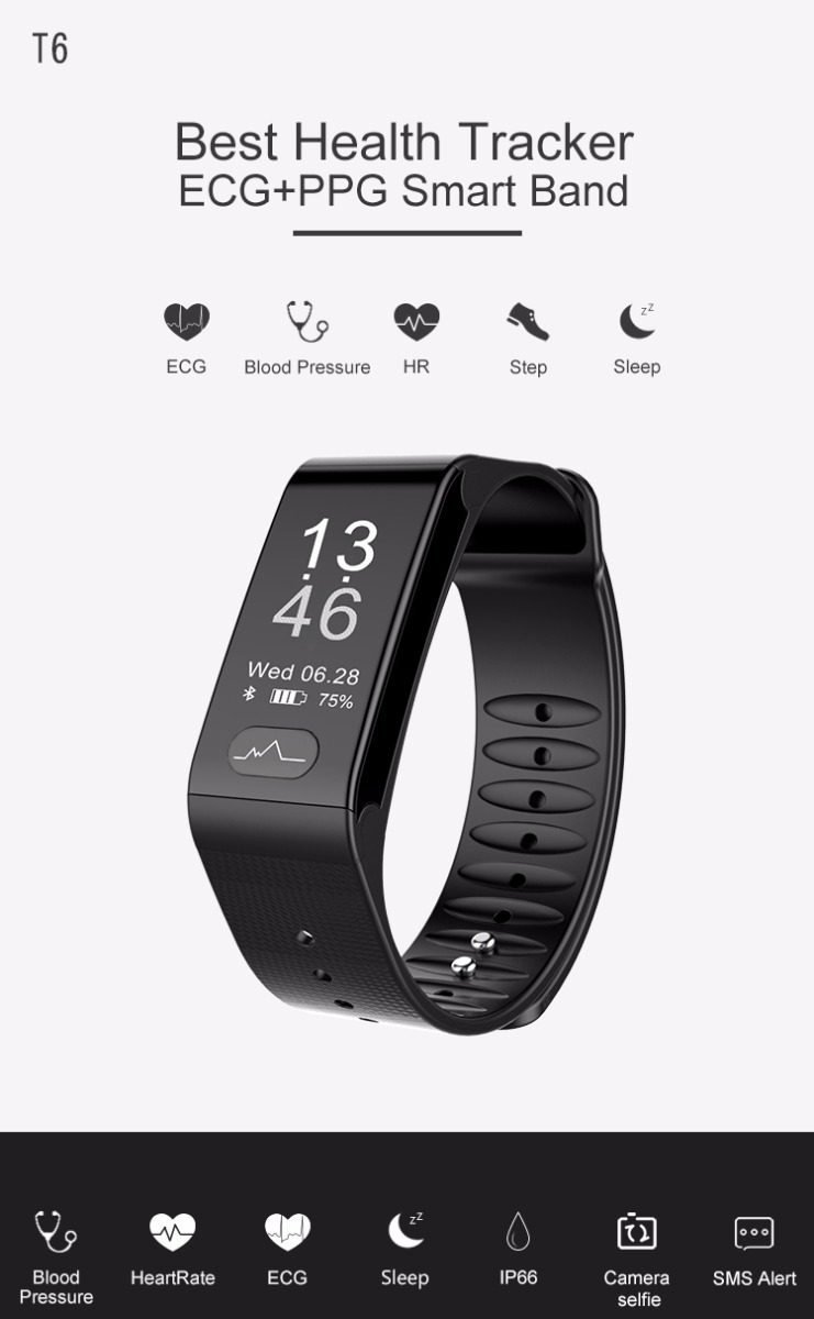 TOLEDA TLWT6 Smart Watch Bluetooth 4.0 Waterproof Heart Rate Monitoring 