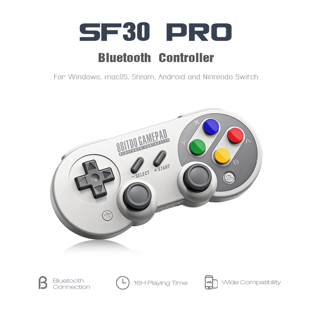 8bitdo sf30 pro wireless bluetooth controller