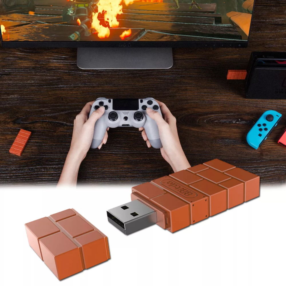 8bitdo Bluetooth Usb Adapter Look Like A Bunch Of Bricks From Super Mario Gearvita