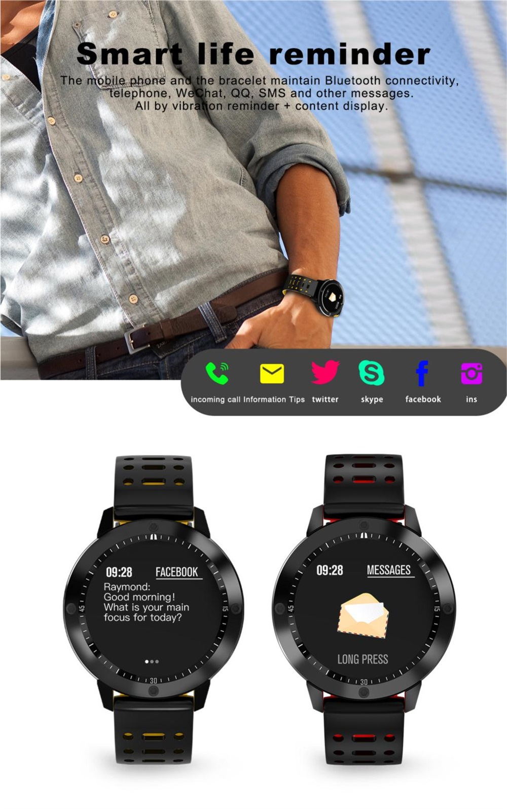 cf58 waterproof smartwatch for sale