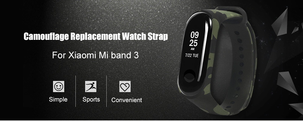 xiaomi mi band 3 camouflage replacement watchband