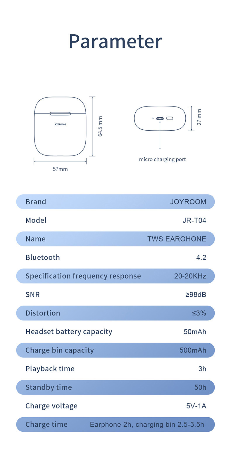 best joyroom t04 tws earphone