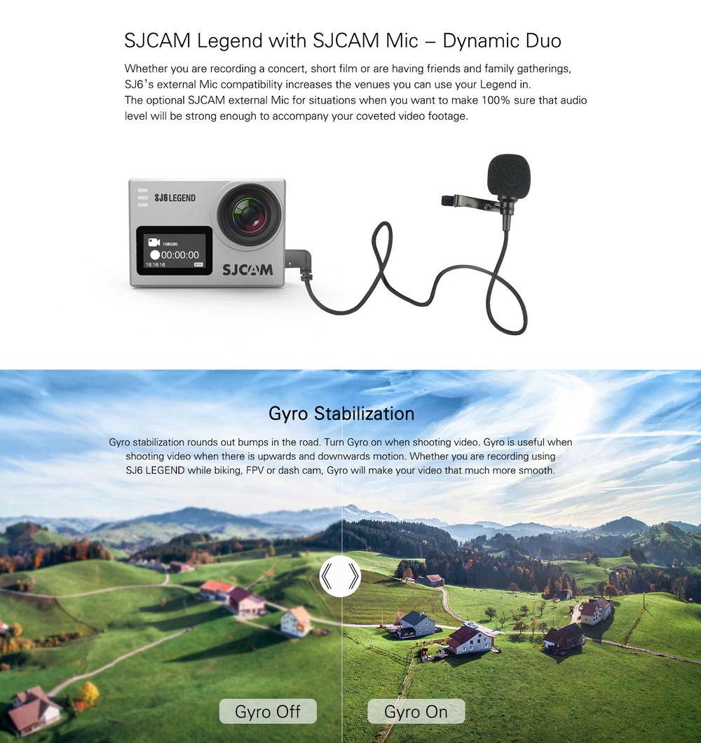 sjcam sj6 legend 4k action camera