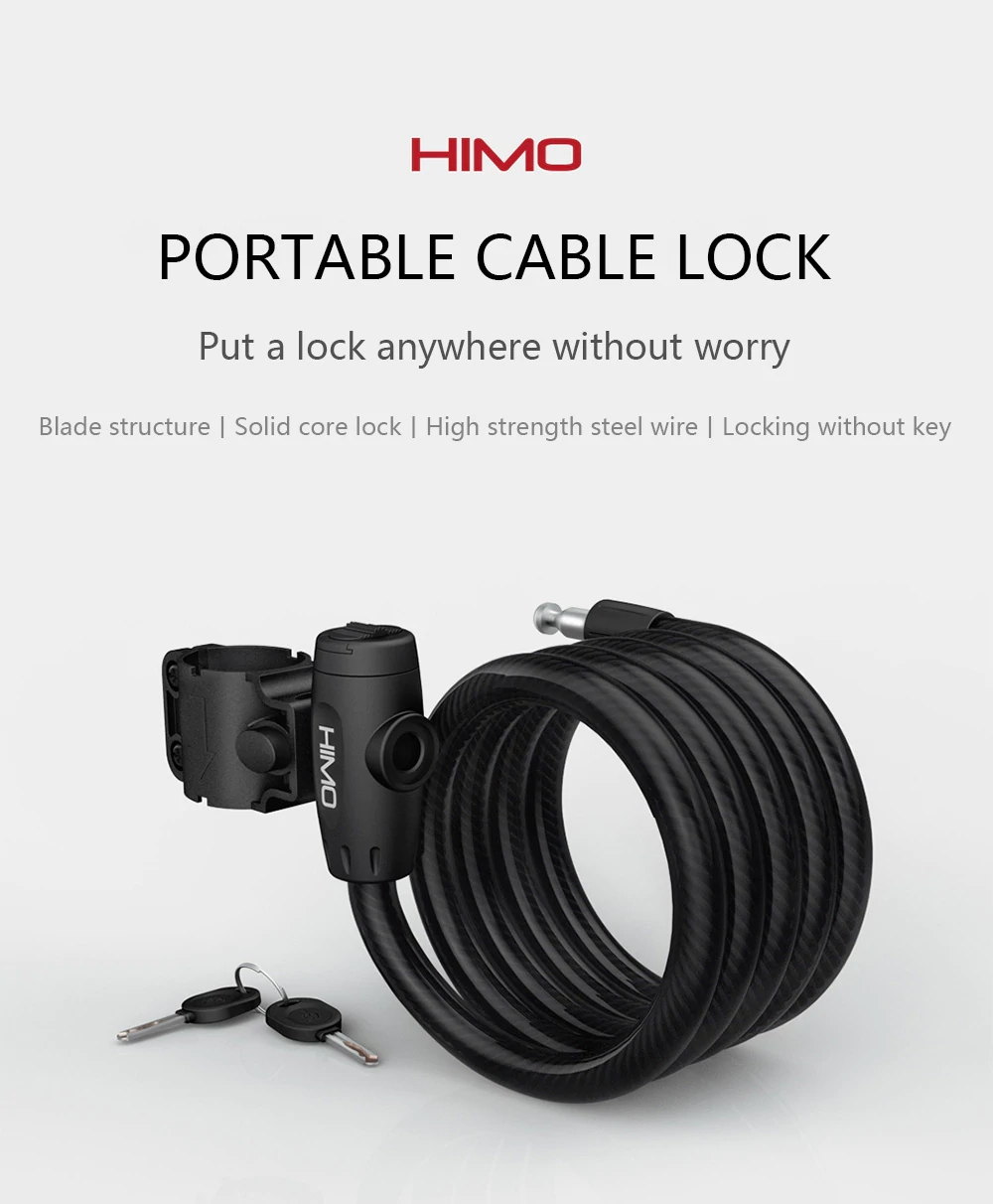 xiaomi himo l150 portable anti-theft folding lock