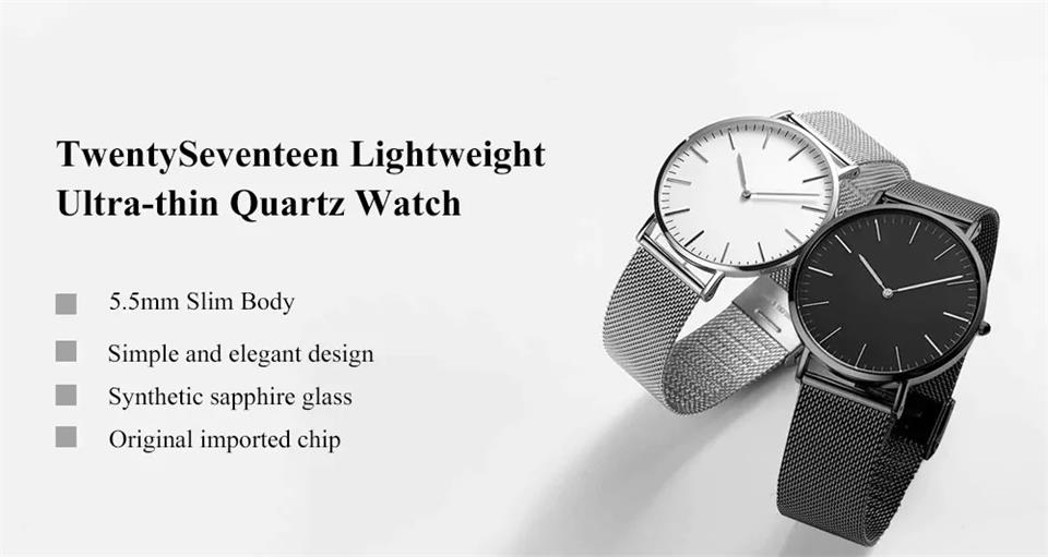 xiaomi twentyseventeen ultra-thin quartz watch