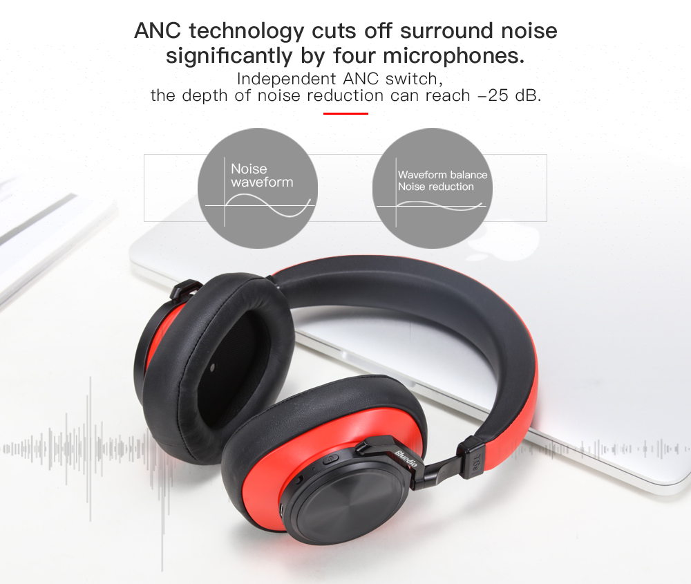 new bluedio t6s anc headphone