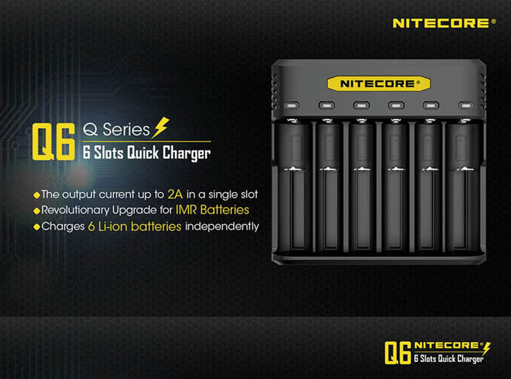 nitecore q6 6-slot battery charger