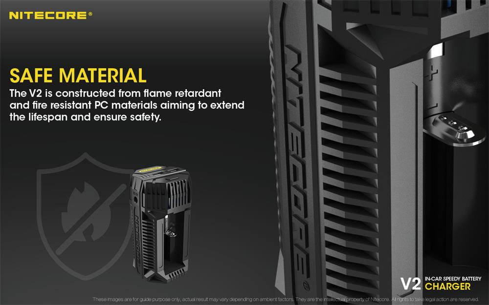 2019 nitecore v2 6a in-car speedy battery charger