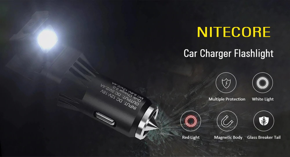 nitecore vcl10 car charger flashlight