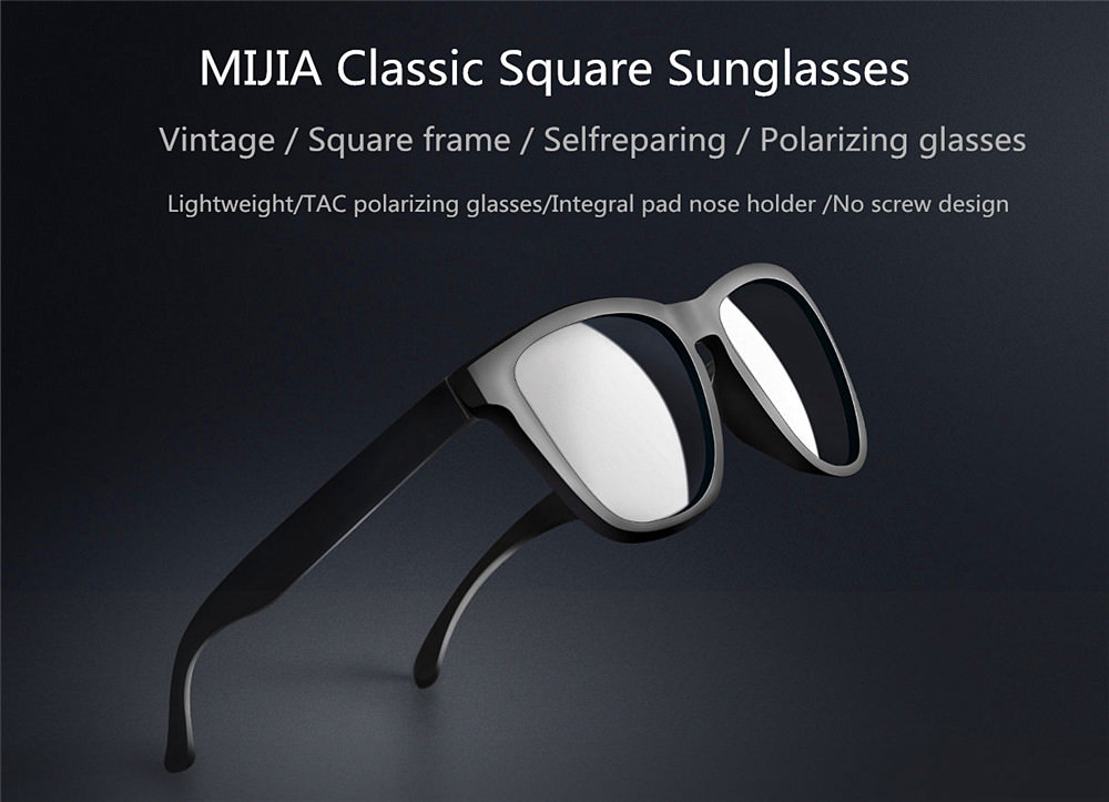 xiaomi mijia tyj01ts classic square sunglasses