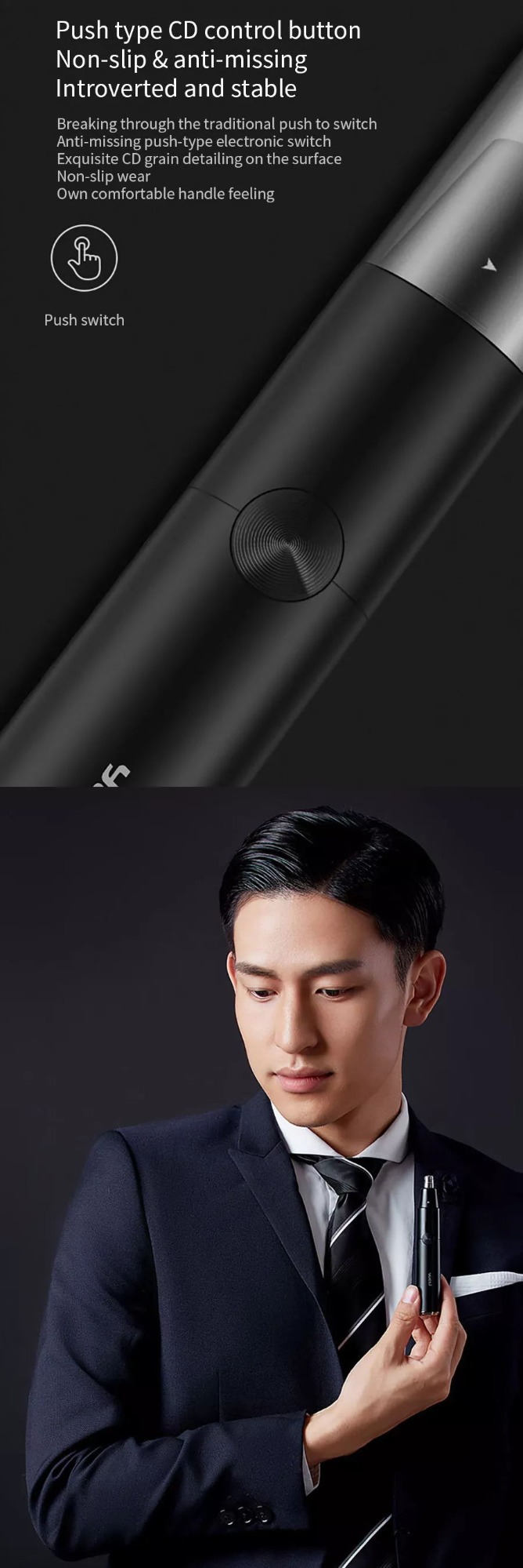 buy xiaomi yueli hr-310bk h31 electric nose hair trimmer 2019