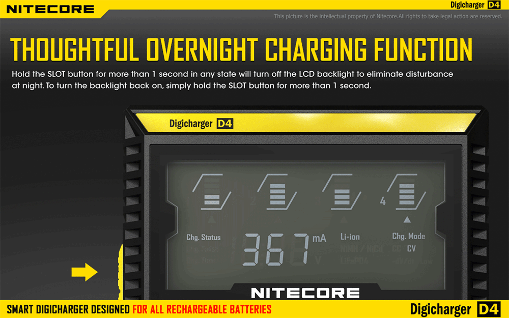 nitecore d4 universal battery charger for sale