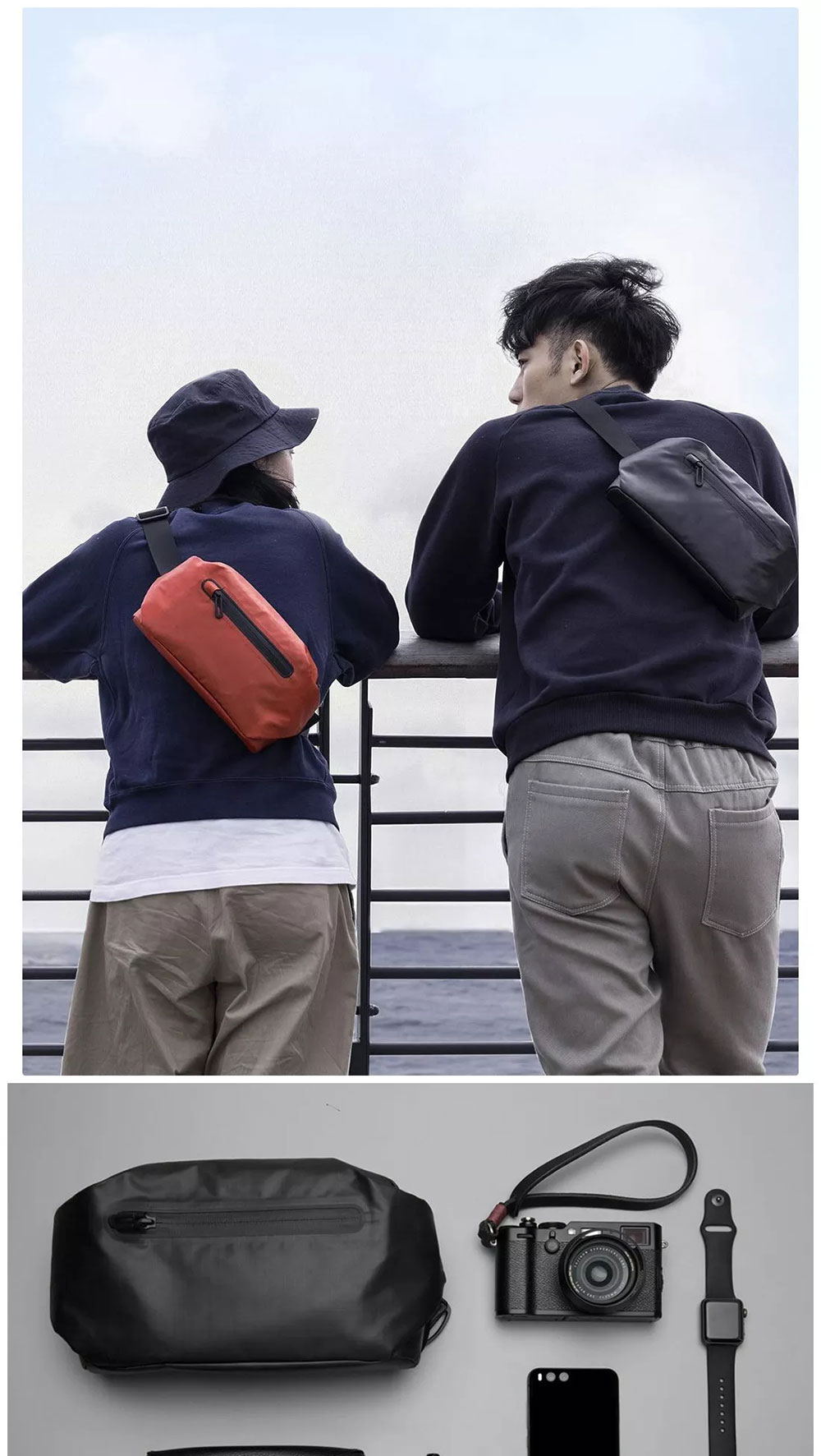 2019 xiaomi 90fun travel urban style waist bag