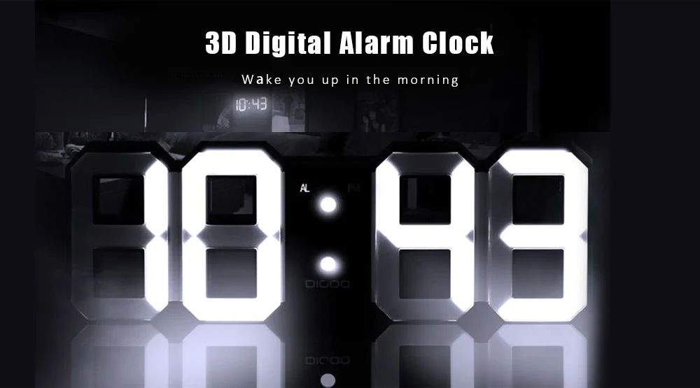 3d led digital alarm clock