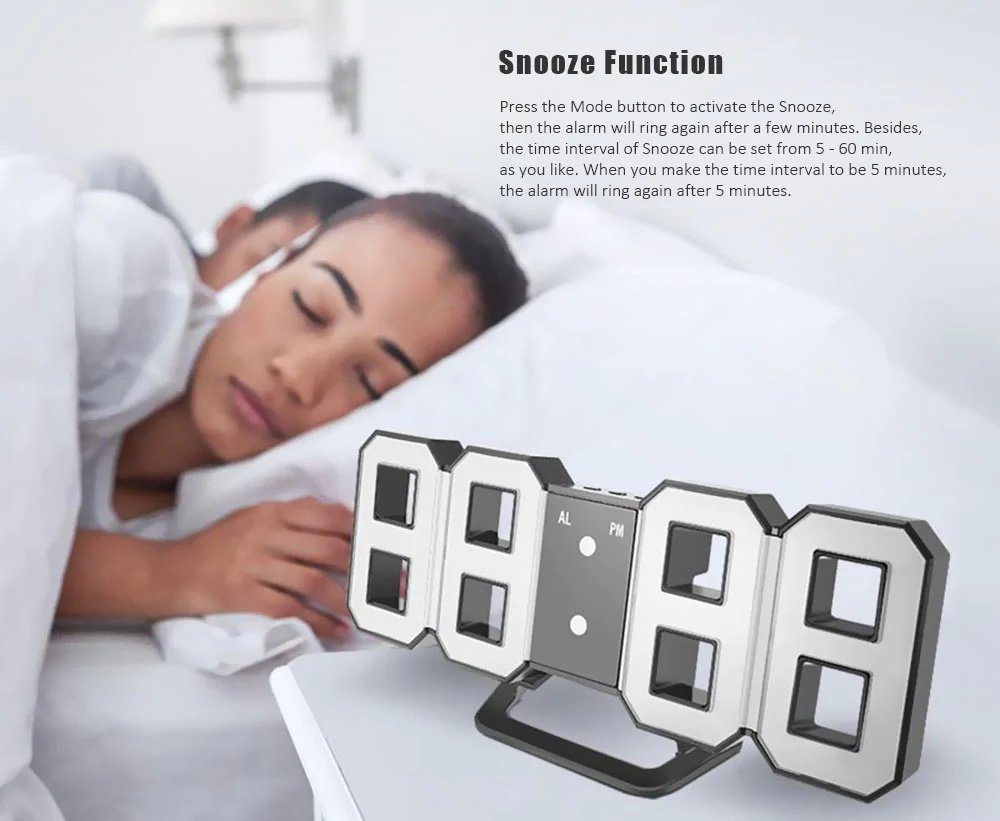 buy 3d led digital alarm clock