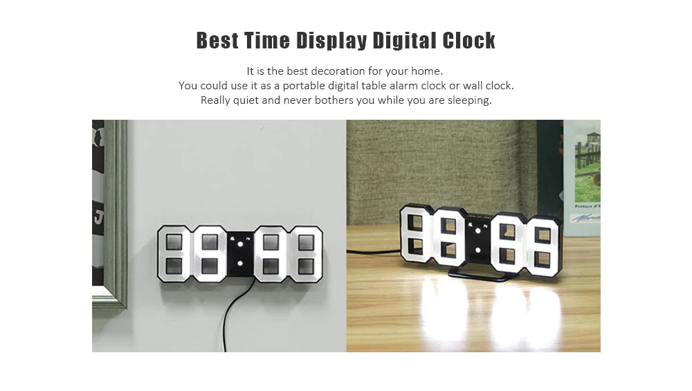 3d led digital alarm clock 2019