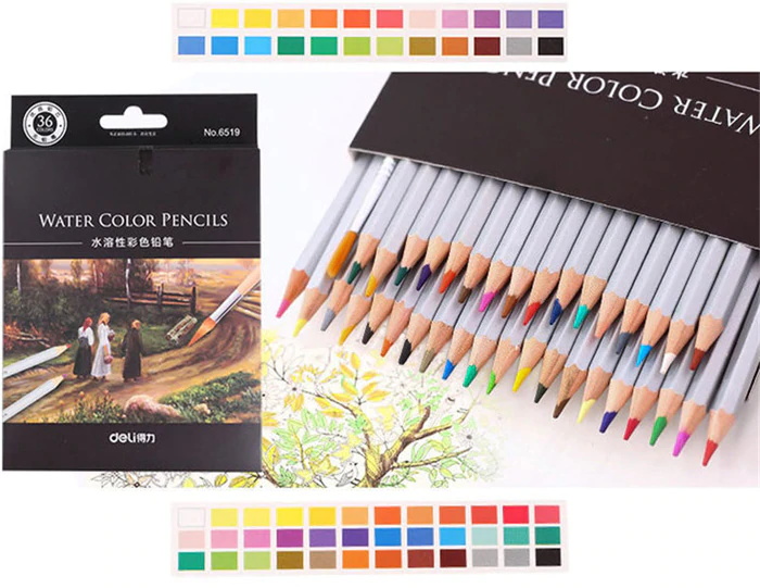 buy deli 36pcs water soluble color pencil