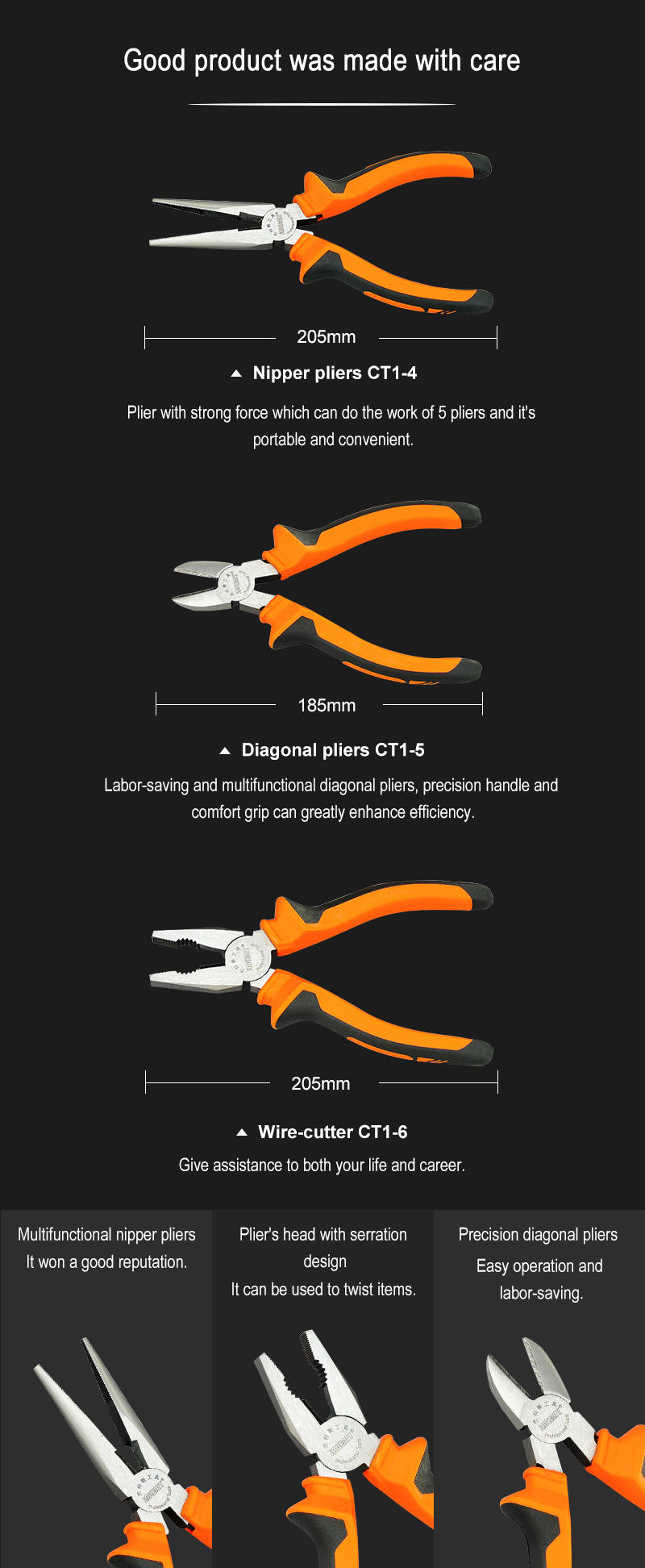 2019 jakemy jm-ct1-5 diagonal plier