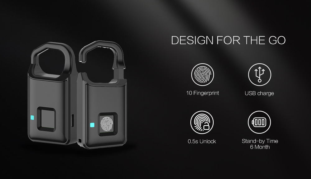 p4 smart fingerprint padlock