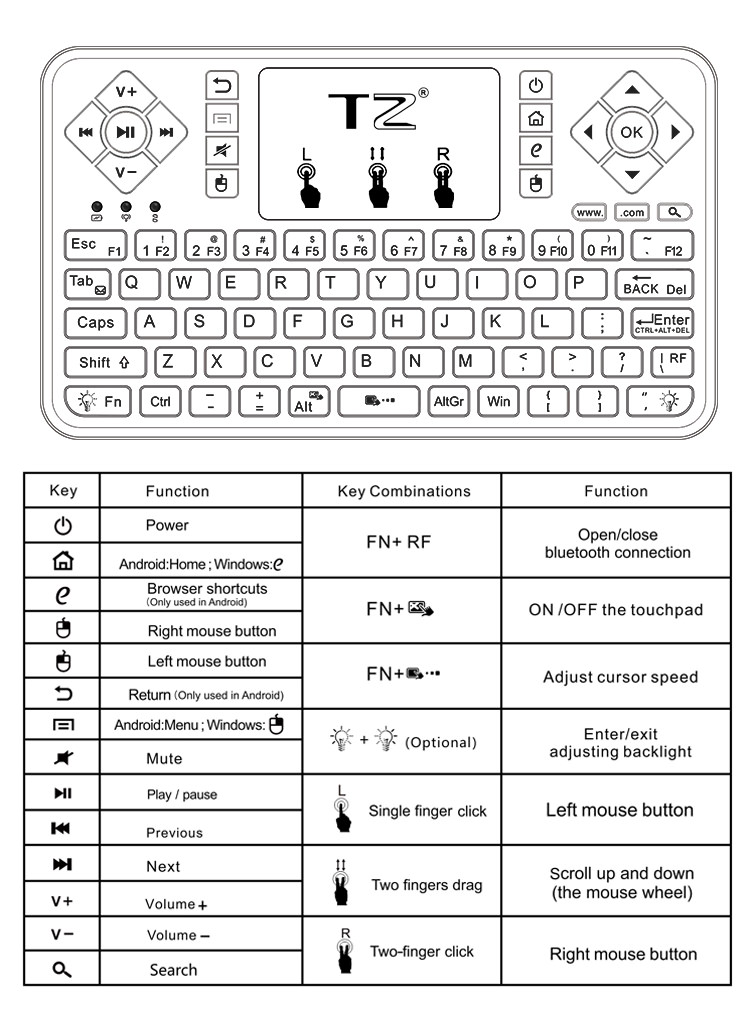 q9 multifunctional bluetooth keyboard for sale