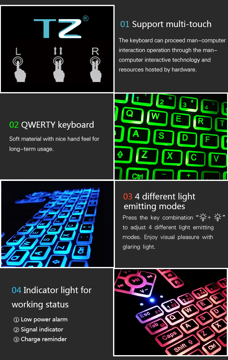 new q9 multifunctional bluetooth keyboard