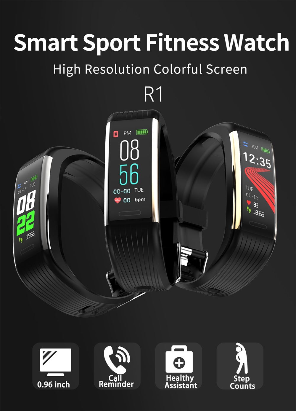 r1 bluetooth smart wristband