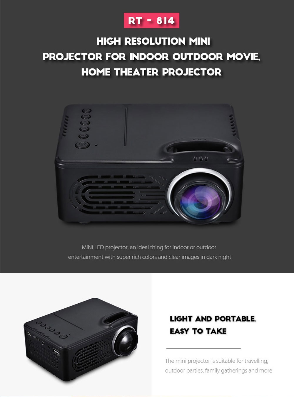 rigal rd-814 mini projector