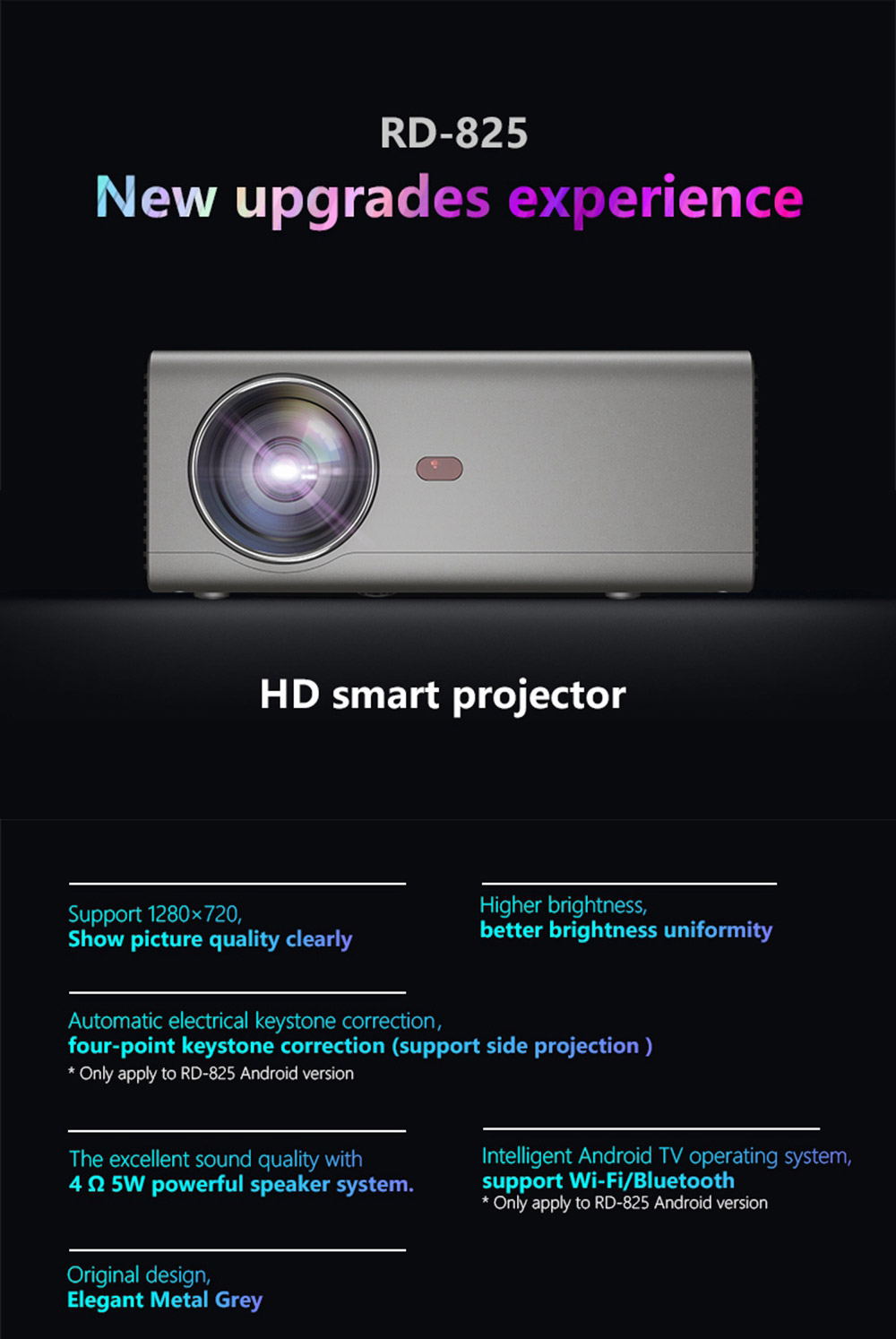 rigal rd-825 led projector