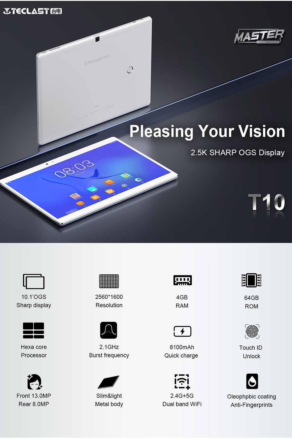 teclast t10 tablet pc 4gb 64gb