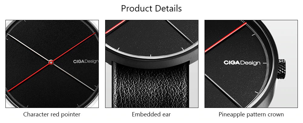 new xiaomi ciga x series dual-needle quartz watch