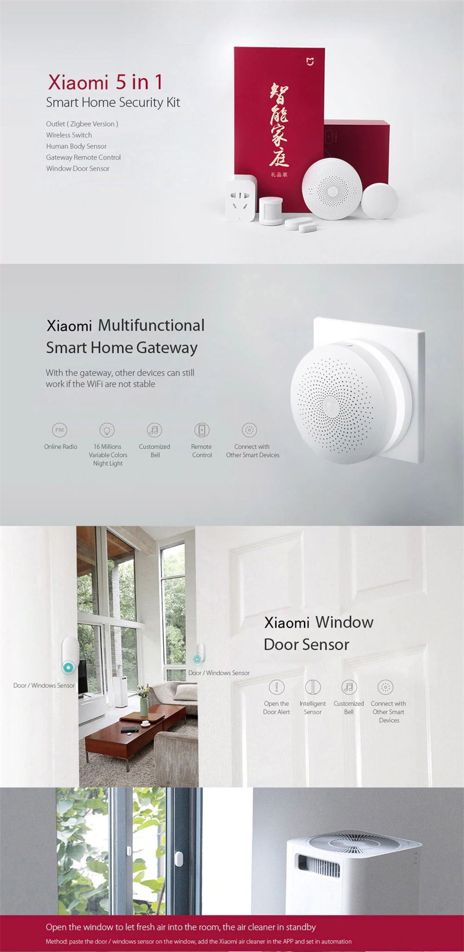 xiaomi mijia 5 in 1 smart home security kit
