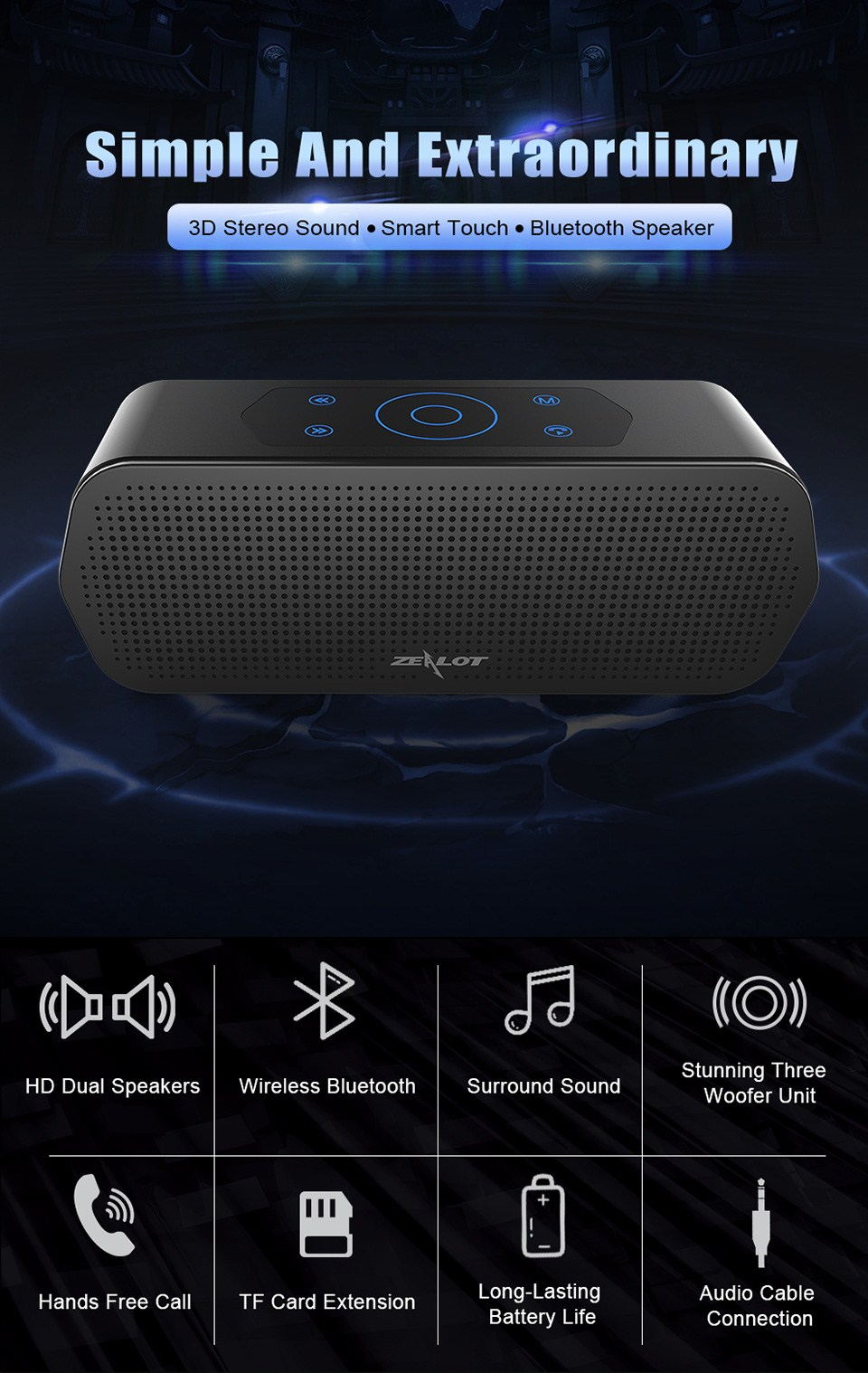 zealot s20 wireless bluetooth speaker