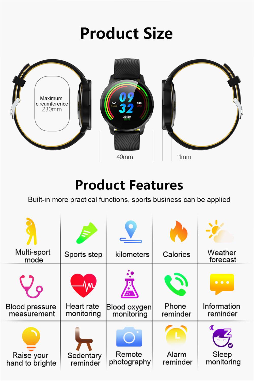 new goral s16 1.22 inch smartwatch