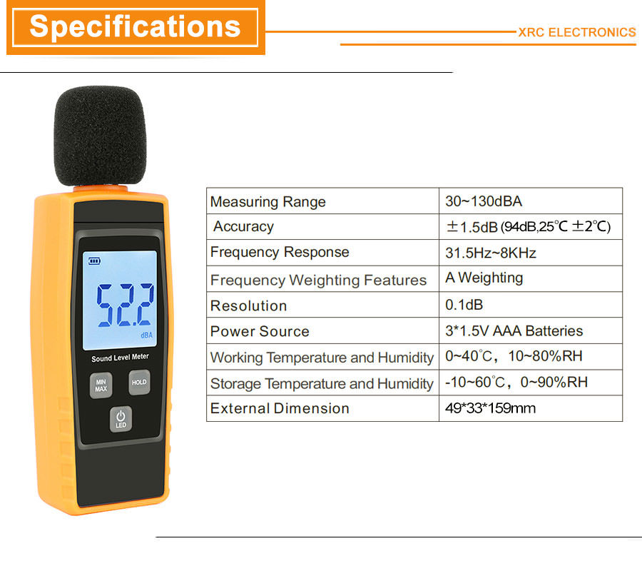 new rz digital sound level meter rz1359