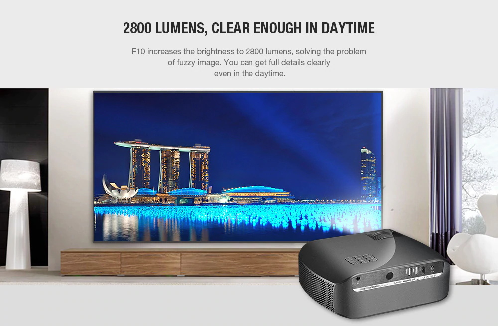 new f10 2800 lumens lcd projector