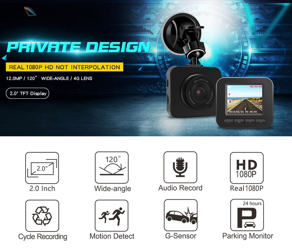 junsun q7 car dvr camera