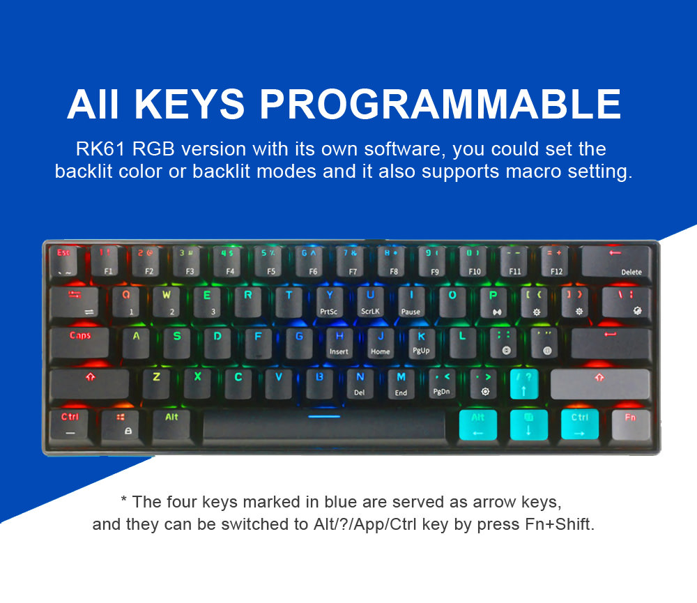 new royal kludge rk61 gaming keyboard