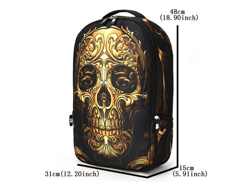 skull pattern 12l backpack