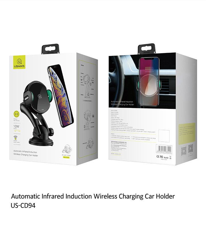 usams us-cd94 wireless car charger for sale