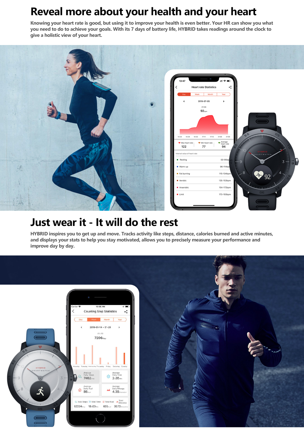 zeblaze hybrid smartwatch for sale