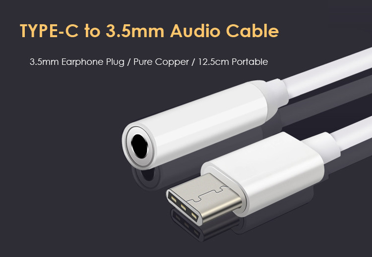 GearVita Type-C Audio Cable AUX Connector 3.5mm Adapter