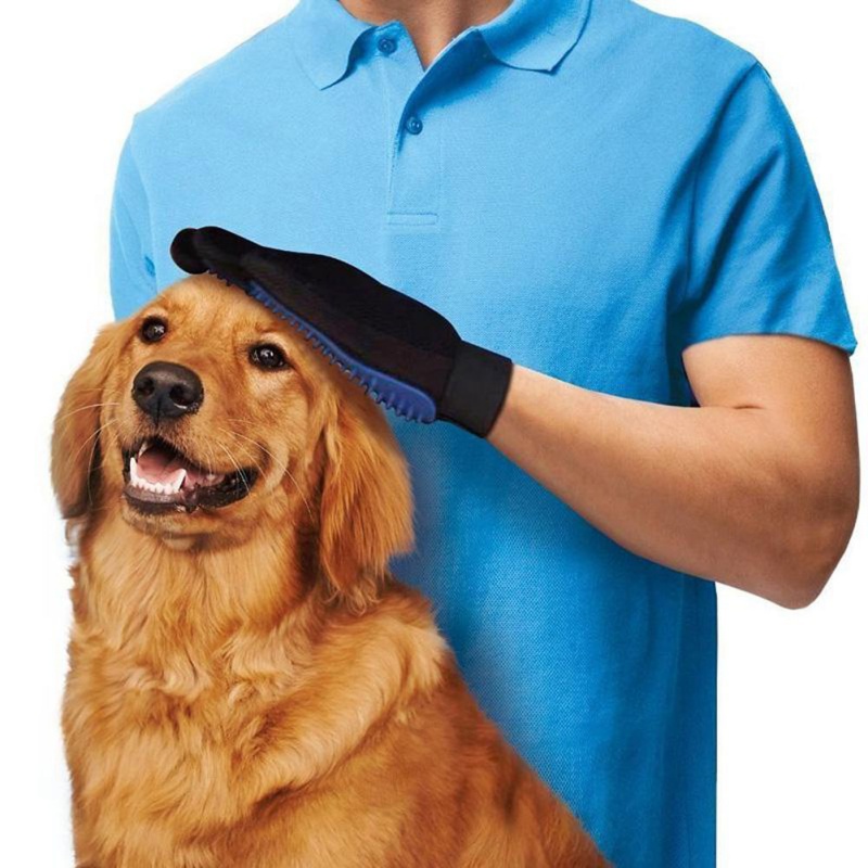 DogLemi RT264 Pet Deshedding Brush Gloves Grooming Massage Bath Comb 