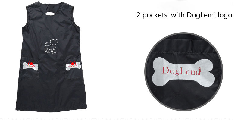 DogLemi WP1022 Waterproof Apron with Pockets for Pet Grooming 