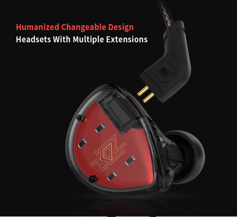 kz es4 hifi hybrid earphone